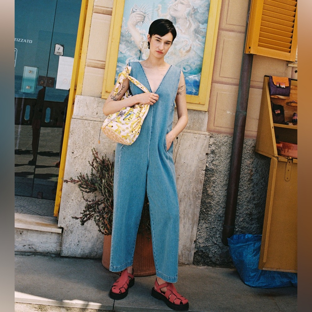 Bimba Y Lola Blue Denim Jumpsuit